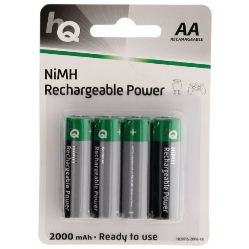 AA-Batterier Oppladbare NiMH 2000 mAh 4-pk