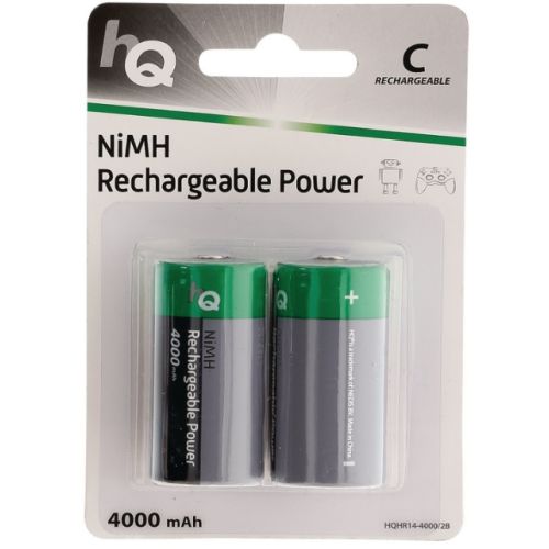C-Batterier Oppladbare 1,2V NiMH AA 4000 mAh 2-pk