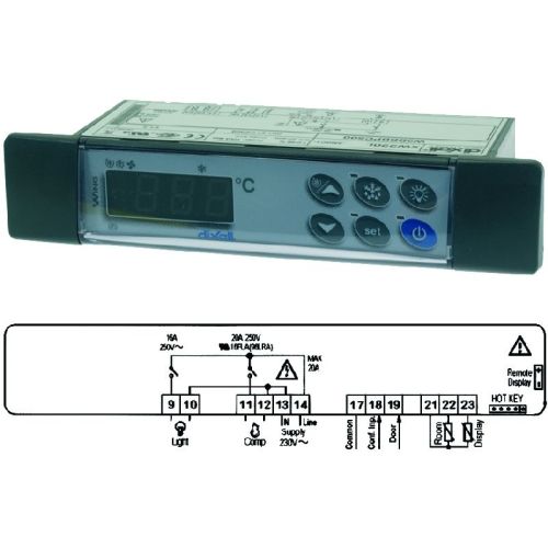 Dixell regulator XW220L 230 Volt 2 utganger, 2 inn