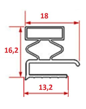 Dørpakning 710x550mm Profil 2004 skrudd magnetisk