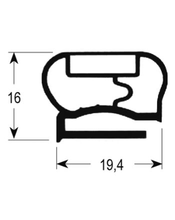 Dørpakning skrudd for kjølebenk 625 x 375 mm profi